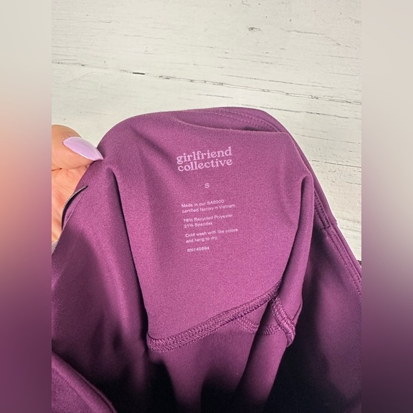 Girlfriend collective 7/8 leggings essential high waist leggings Plum Purple - Picture 5 of 5
